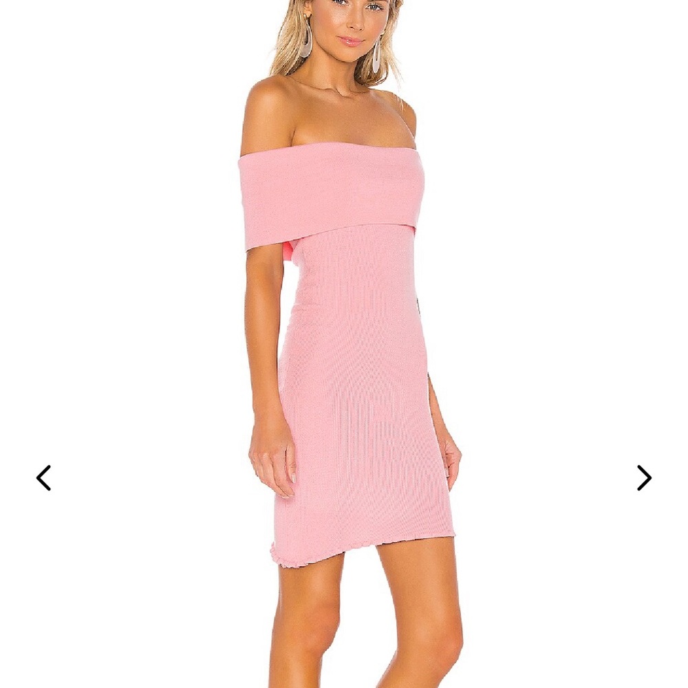 Lovers and friends sookie off shoulder pink dress size small - Picture 2 of 7